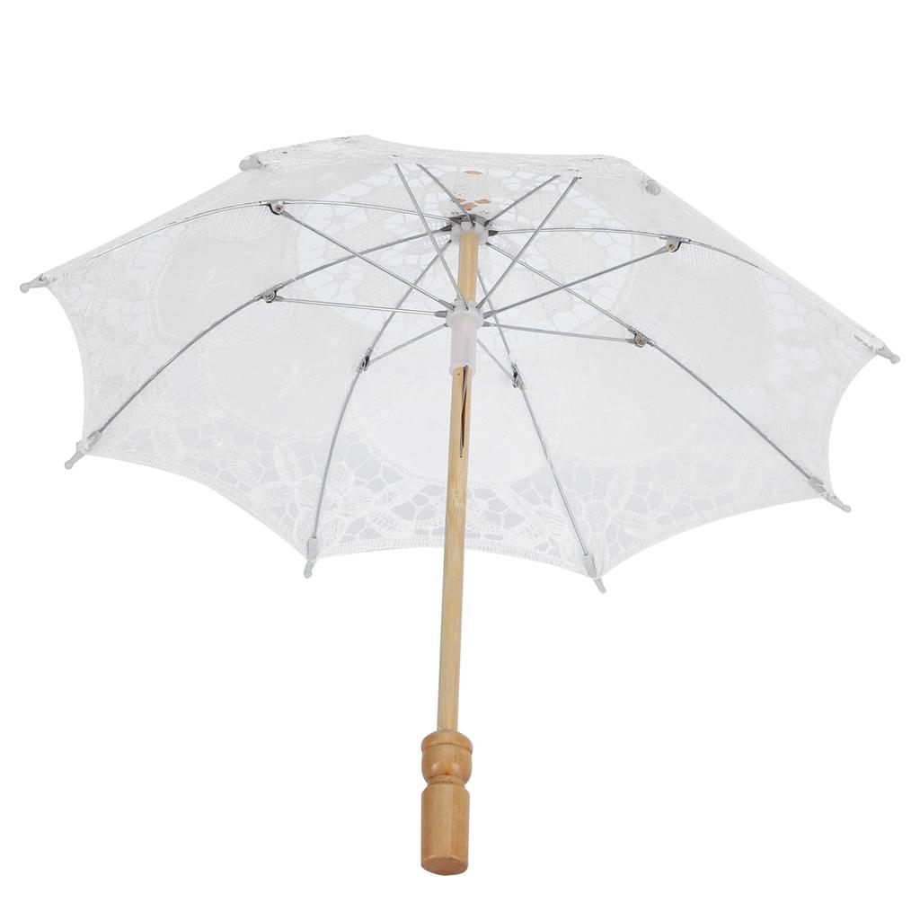 Кружевной зонтик для свадьбы, зонт для невесты, реквизит для фотосъемки, свадебные принадлежности, белый