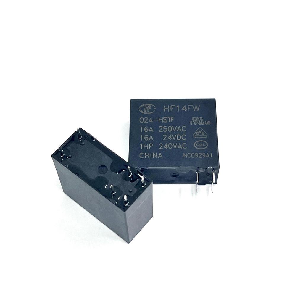 Original Hongfa HF14FW-024-HSTF/012-ZSPT Relay, 6-pin, 16A Load, Overmolded Type