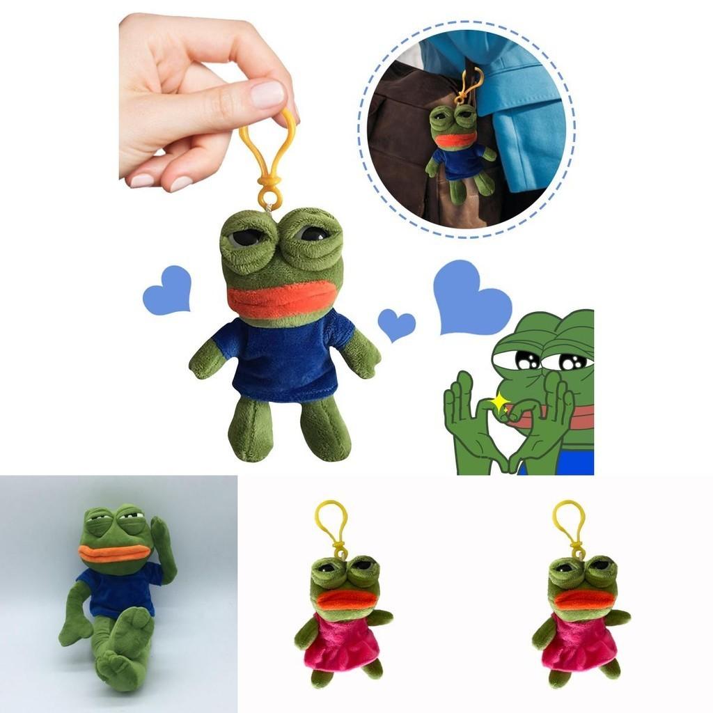 Adorable Pepe The Frog Sad Plush Keychain Pendant For Backpacks