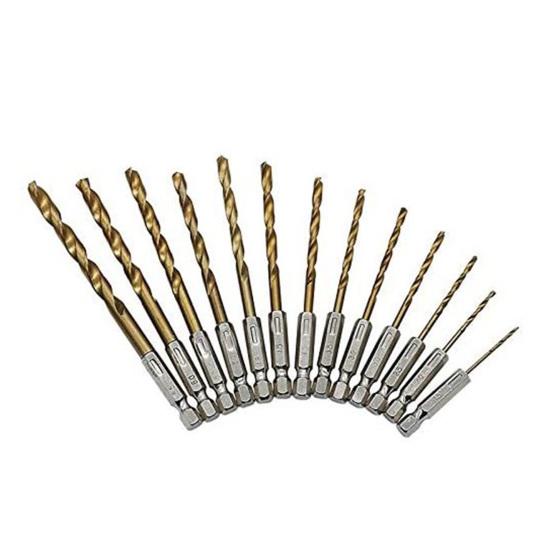 13шт/набор высокоскоростных стальных шестигранных спиральных сверл, отверток, электрические инструменты