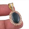 Natural Bloodstone 925 Solid Sterling Silver Jewelry TwoTone Pendant 1.50" m4O16