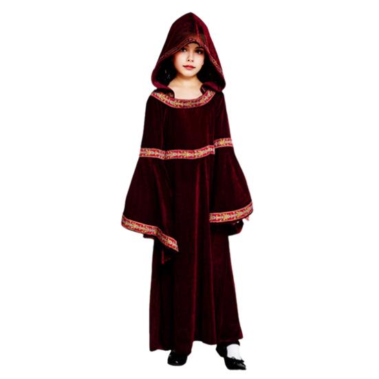 Vinatge женское платье с рукавами-колокольчиками контрастного цвета трапециевидной формы с большим подолом Виктория с капюшоном в средневековом стиле Хэллоуина косплей костюм вечерние платье макси