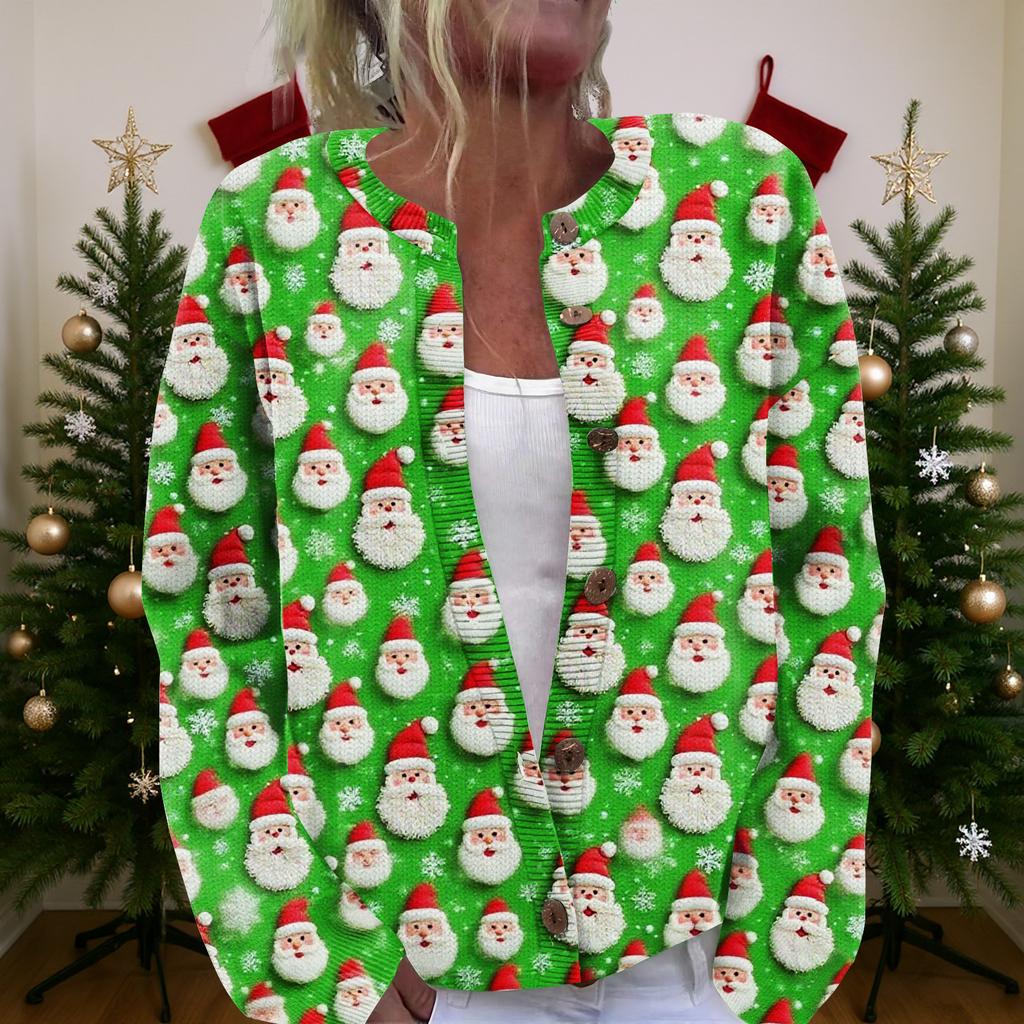 Women'S Christmas Sweater Cute Fun Christmas Sweater Fall And Winter Long Sleeve Knitted Sweater