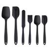 6pcs Silicone Dough Scraper, Heat Resistant, Oil Brush Set Cake Butter Spatula Spatula, Black, Ideal for Baking and Cooking