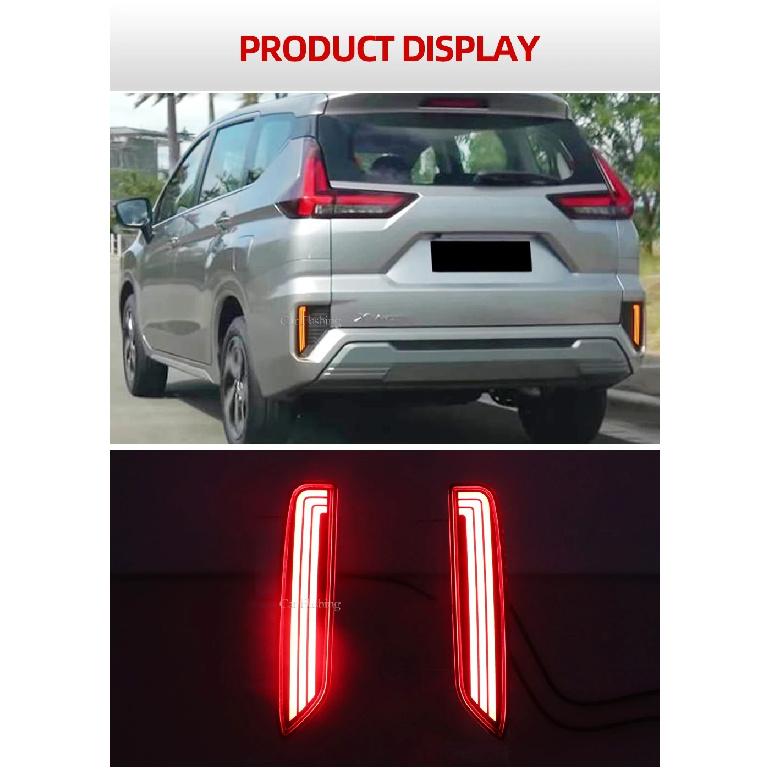 2PCS LED Rear Bumper Reflector Tail Brake Light For Mitsubishi Xpander 2022 2023 Xpander cross 2019-2021 Fog Lamps Turn Signal l