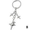 Y2K Keychains Star Moon Metal Key Rings For Women Men Friendship Gifts Handbag Decoration Handmade Jewelry