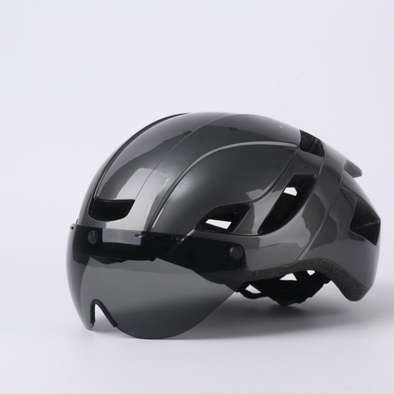 Mountain Bike Helmet With Integrated UV-Protective Visor Road Trail Cycling