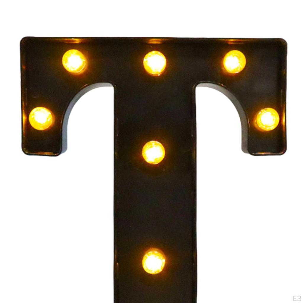 LED Marquee Letter Light Black Up Alphabet Sign for Birthday Wall Home