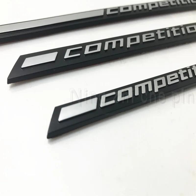 3D ABS Black COMPETITION Bar Underlined Emblem for BMW 3 5 7 Series Thunder Edition M1 M2 M3 M4 M5 M6 X5M X6M Car Trunk Emblem AV0