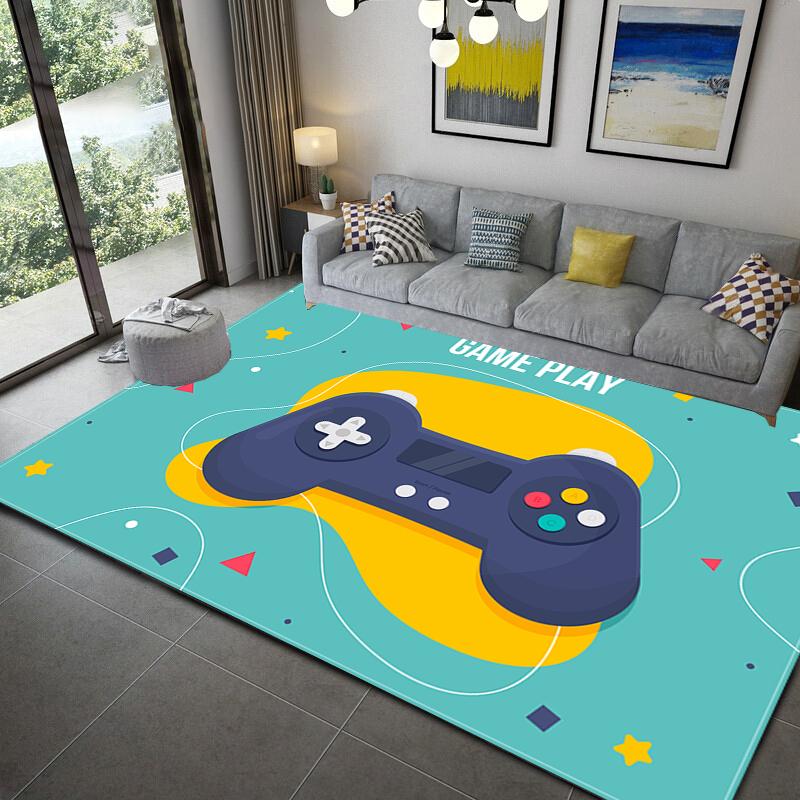 Gamer Controller Area Rugs Non-Slip Floor Mat Doormats Home Runner Rug Carpet for Living Room Bedroom Kids Play Mat Tapis