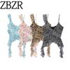 Zbzr Spring New Women Clothes Western Style Fashion Laminated Decoration Print Silk Net Top 50393350