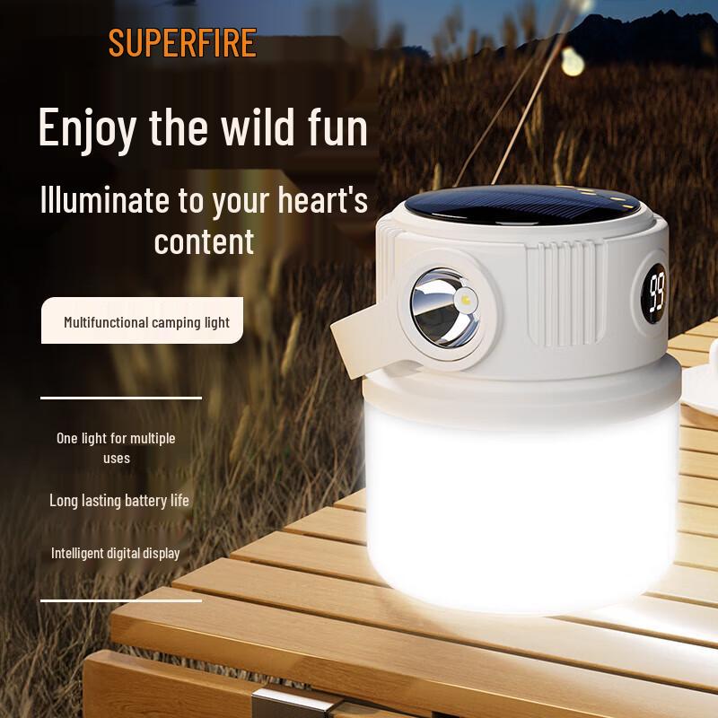 SupFire Portable LED Rechargeable Camping and Emergency Light