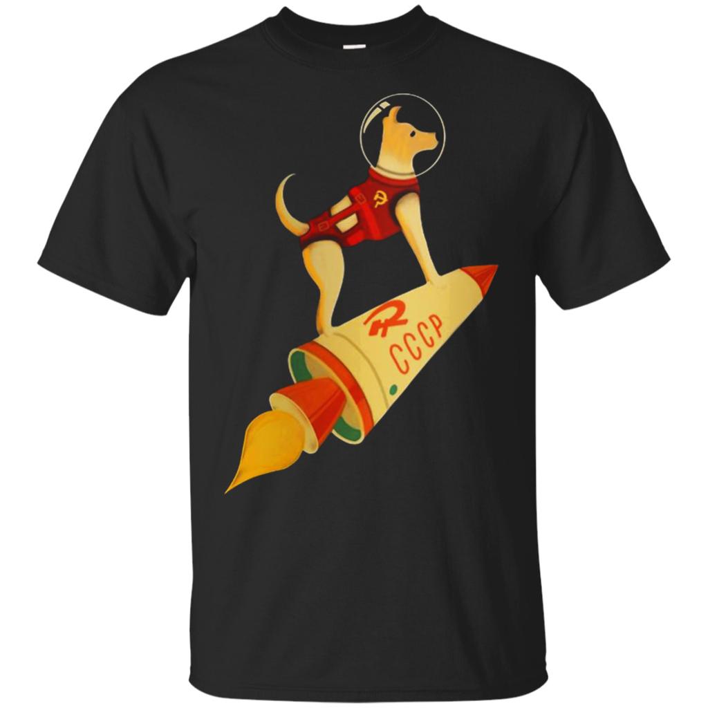 Cccp Soviet Laika The Russian Space Super Rocket Dog Short Sleeve Tee 100 Cotton Unisexs Summer Sale T Shirt Funny Tee Shirts