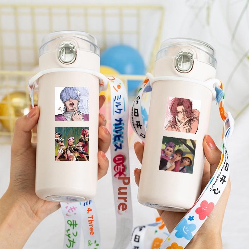 500 шт./рулон Аниме K-pop Охотники на демонов Мультяшные наклейки для запечатывания Сделай сам Скрапбукинг Наклейки для ноутбука Багажа Украшение Награда Подарок