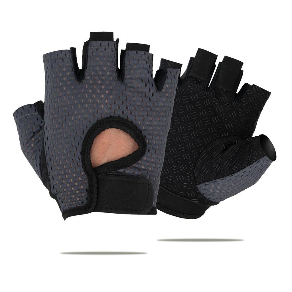 Спортивные перчатки для фитнеса для мужчин и женщин, тяжелой атлетики, дышащие, нескользящие, силиконовые, с полупальцами, для велоспорта