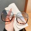 Gradient Square Sunglasses Women Vintage Oversized Sun Glasses Men Brand Designer Trendy Colored Glasses Outdoor UV400
