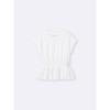 GU by Uniqlo Девочки Текстура Пеплум Футболка