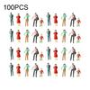 100Pcs 1:75/1:100/1:150 Mixed Miniature Sand Model DIY Standing People Figures