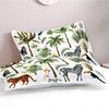 Cartoon Jungle Animal Bedding Three-Piece Quilt Cover