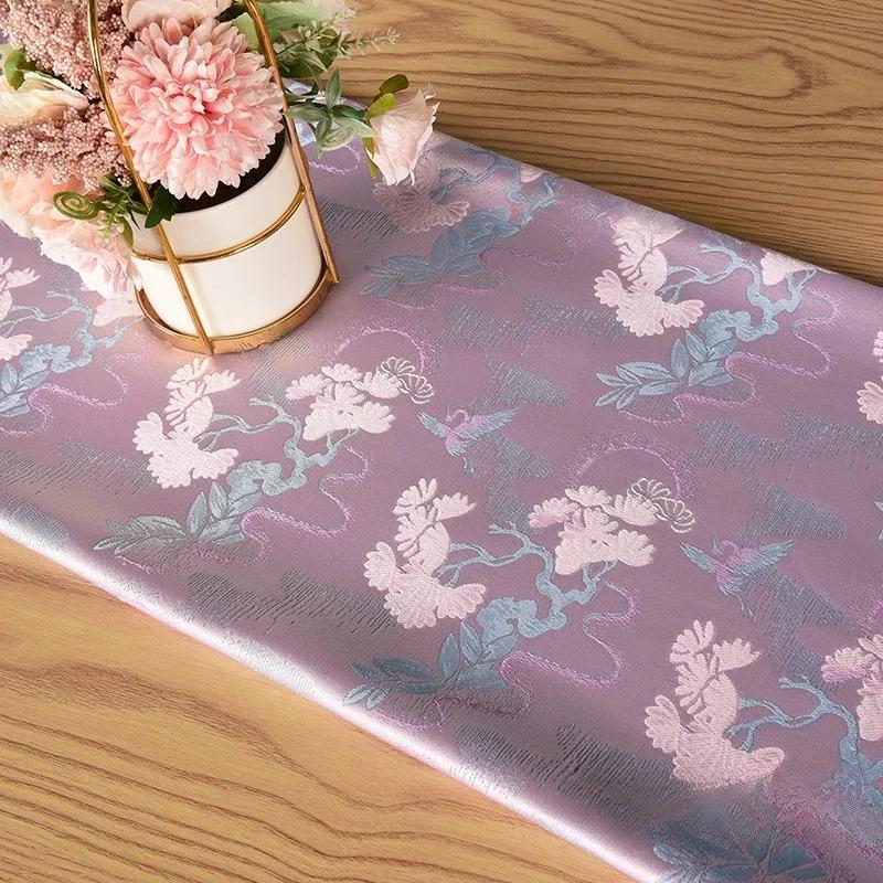 100 см жаккардовый гобелен атласная ткань шелк Helu Tongchun гладкая текстура подвеска парча династии Сун чонсам ханьфу