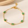 18K Gold Titanium Steel Zircon Women's Bracelet - European & American Fashion Jewelry