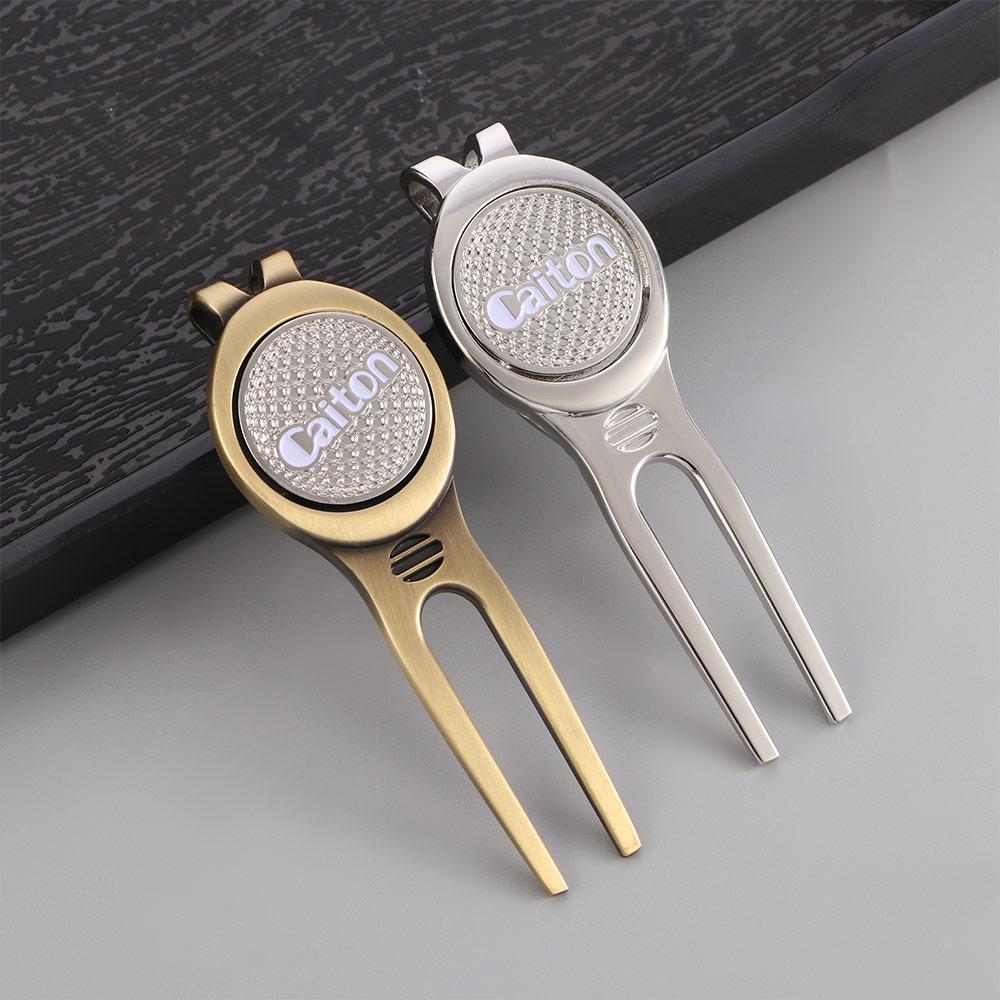 for Golfer Putting Green Fork Silver Golf Divot Tool Golf Marker Pitch Golf Pitchfork Ball Fork