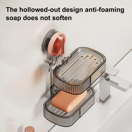 Настенная мыльница держатель на присоске не требует сверления простая установка влагозащищенное мыло