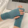 Корея Новые перчатки без пальцев Женские Осенне-зимние Шерстяные Теплые Без пальцев Студенческие Сенсорный экран Толстые Вязаные Напульсники