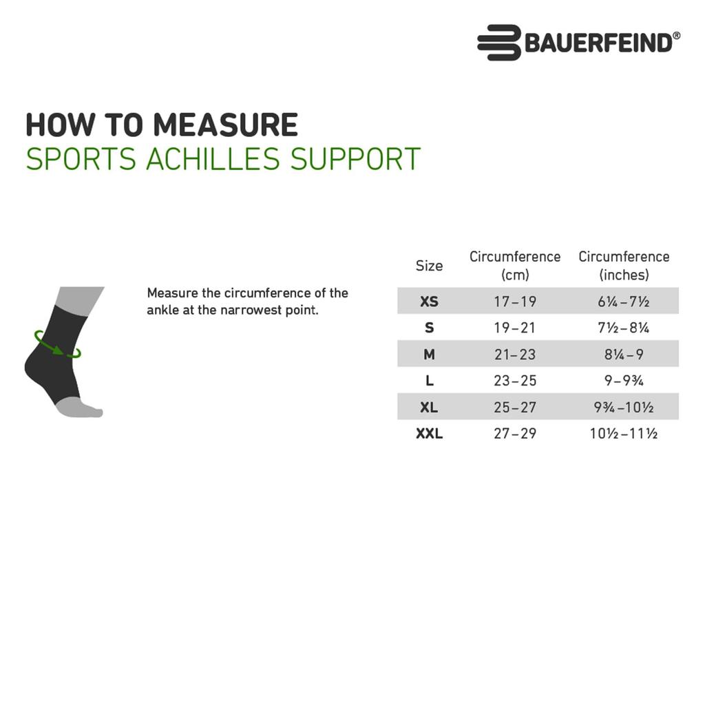 Bauerfeind Sports Achilles a Achilles Tendon A General Medical Device with Silicone Padding for Comfortable Support, German-made Support. Compression.