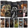 Красивый Элегантный Коричневый Конь Чехол для Телефона Для Samsung Galaxy Z Flip3 Flip4 Чехол-Оболочка Для Z Flip 3 4 5 6 Жесткая Складная Задняя Крышка