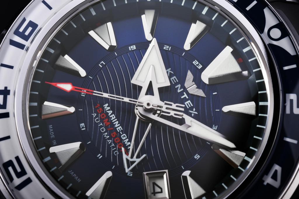 Часы IWAWP MARINE GMT механические с автоматическим заводом, лимитированная серия из 188 серебряных часов [Kentex] S820X-02 мужские