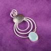 Aqua Chalcedony Handmade Gemstone Jewelry, 925 Solid Sterling Silver Pendant Unique Design Jewelry, For Women
