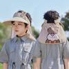 Quick Dry Kids Shawl Sun Hat Removable Baby Sun Protection Hat Fashion Cartoon Empty Top Hat  Girls