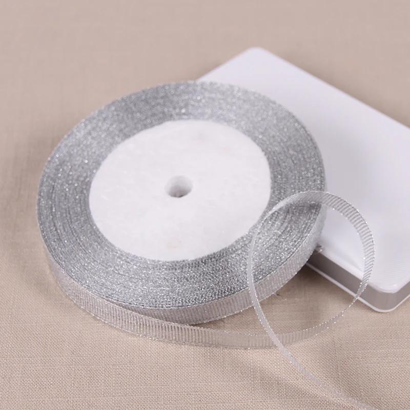 6 мм 10 мм 15 мм 20 мм 25 мм 40 мм 50 мм 25 ярдов Золотые Серебряные Блестящие Ленты Упаковка Свадебных Подарков Рождество Хэллоуин Вечеринка DIY Поделки