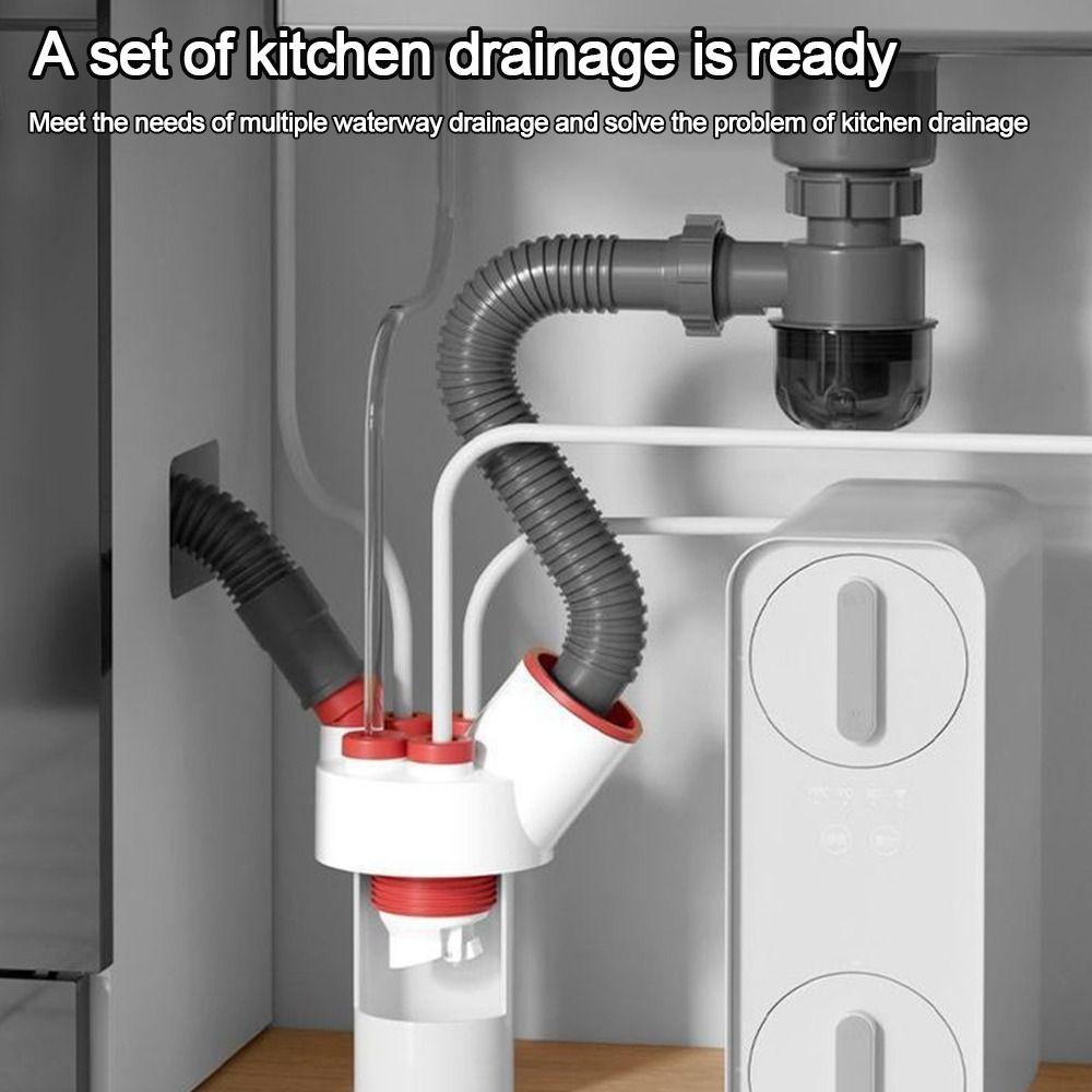 Кухонная раковина с защитой от запаха, канализационный отвод шесть-в-одном, универсальный соединитель для водопроводных труб