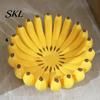 Cheerful Kitchen Accessory 3D Printed Banana-Shaped Storage Tray, Banana Fruit Bowl Holder, Modern for Decorative Tray Kitchen, Dining Table