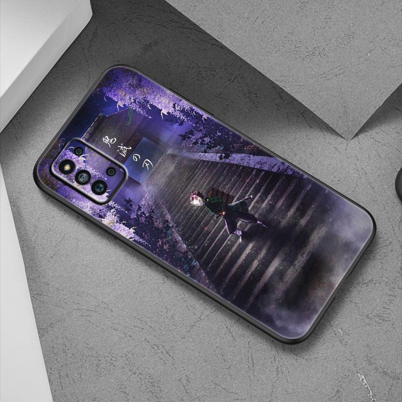 Чехол аниме Demon Slayer Tanjiro для Samsung Galaxy A12 A02S A22 A32 A52 A72 A71 A51 A41 A31 A21 A11 A50 A70 A10 A20S, черный чехол