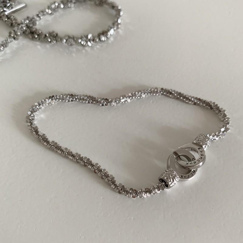 Double Sophisticated Ring Alloy Bracelet For Women Distinctive Accessories Style