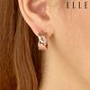 14K Twist One-Touch Earrings (Gold Pin) ELGPEE410