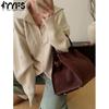 Women's Fashion Casual Fall Winter Solid Color Print Long Sleeve Square Collar Tops Women's Clothing Woolen Knitwear Sweaters
