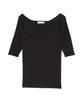Natural Beauty Basic Black Twist Rib Knit Sweater Women's