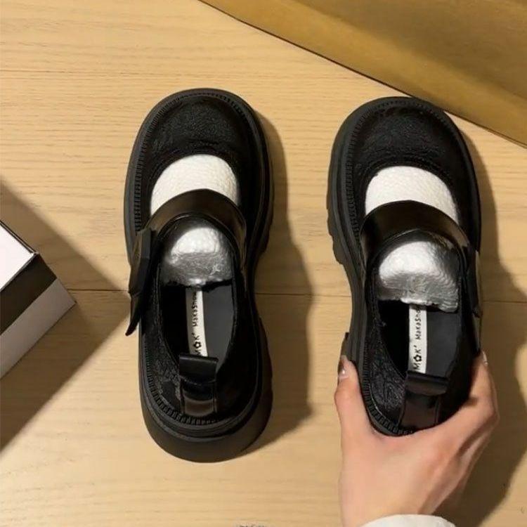 Национальный стиль на толстой подошве, новые китайские туфли-лодочки из маленькой кожи с принтом и вышивкой, женские, лето 2025, новая ретро британская обувь Мэри Джейн