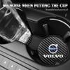 AABBH1 2Pcs Car Leather Water Cup Mat Auto Logo Kettle Pad For Volvo XC60 S60 V40 V50 V60 S80 S40 C30 AWD C70 S40 S60 S80 S90 T6 V70 V9