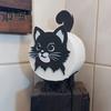 1 шт/2 шт держатель для туалетной бумаги с изображением кота, подставка для хранения рулонов туалетной бумаги, 3D-печатный держатель для туалетной бумаги с изображением черного кота, полка для ванной комнаты, органайзер