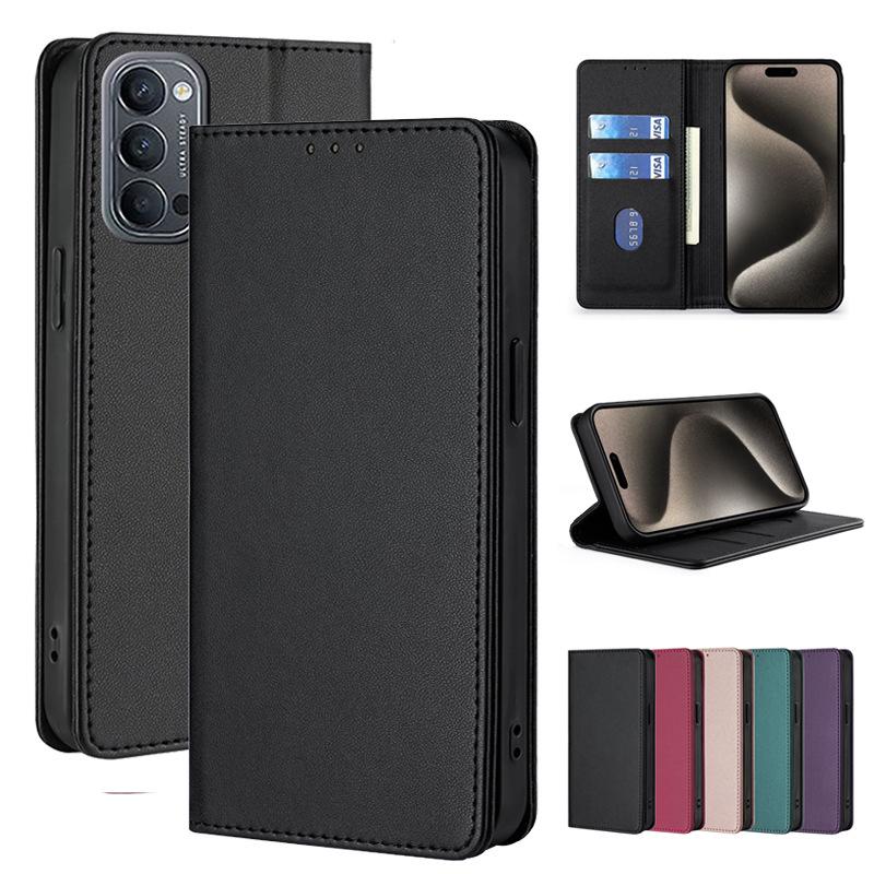 Магнитный кожаный чехол-книжка с слотом для карт для Itel S24/A60 Pro+