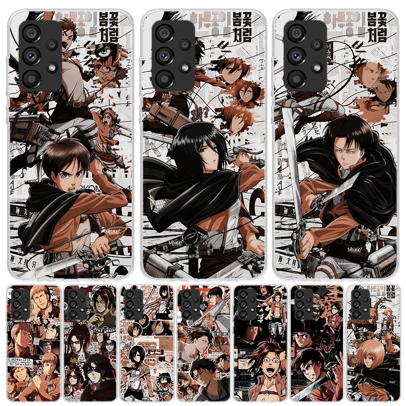 Чехол для телефона Attack Manga Case для Samsung Galaxy A17 A16 A15 A14 A13 A56 A55 A54 A53 A36 A35 A34 A33 A26 A25 A24 A23 A05S Galaxy