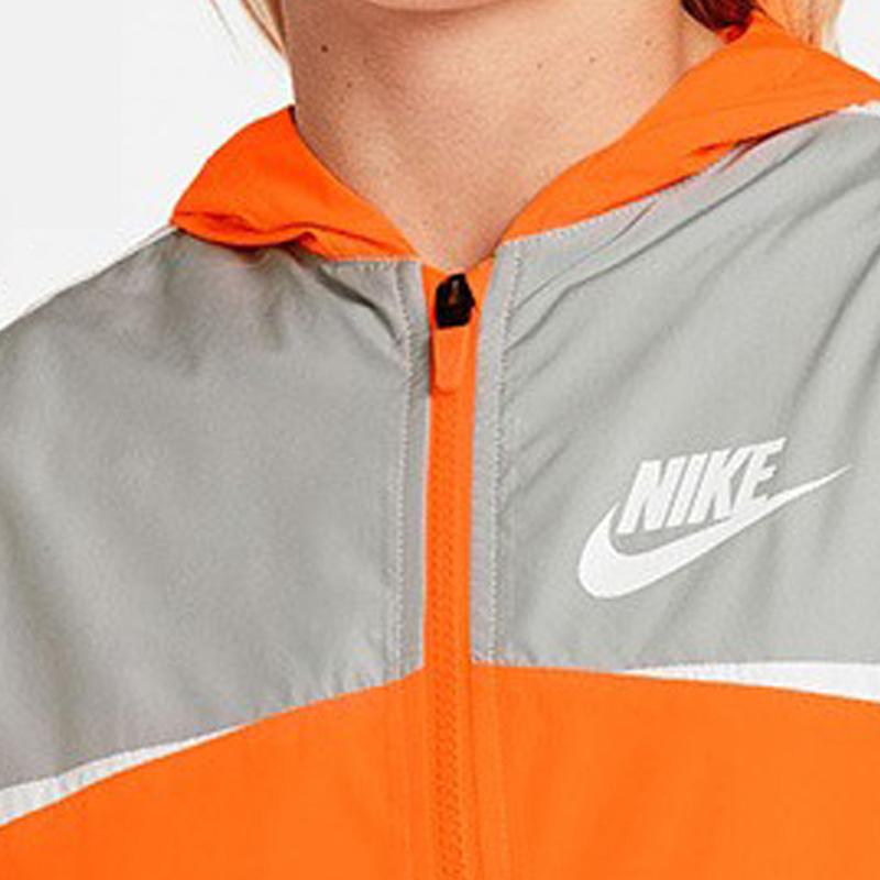 Nike Куртка с логотипом и буквами, повседневные детские куртки оранжевого цвета DR1886-803