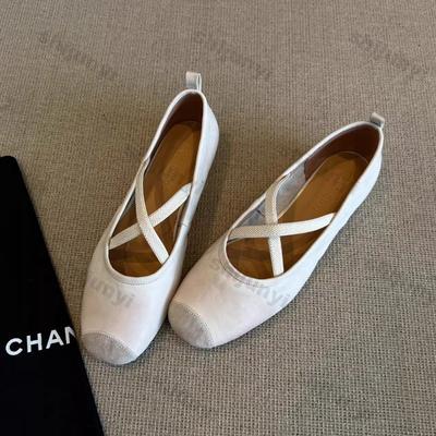 Мода 2025 Женские балетки Модные Легкие Удобные Балетки Неглубокие Мягкая Подошва Перекрестный Ремешок Ретро Туфли Мэри Джейн