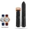 Ремешок для часов из крокодиловой кожи для Cartier Blue Balloon WSBB0025 W69012Z4 18-11мм 20-12мм 22-14мм Выпуклый ремешок для часов мужской женский