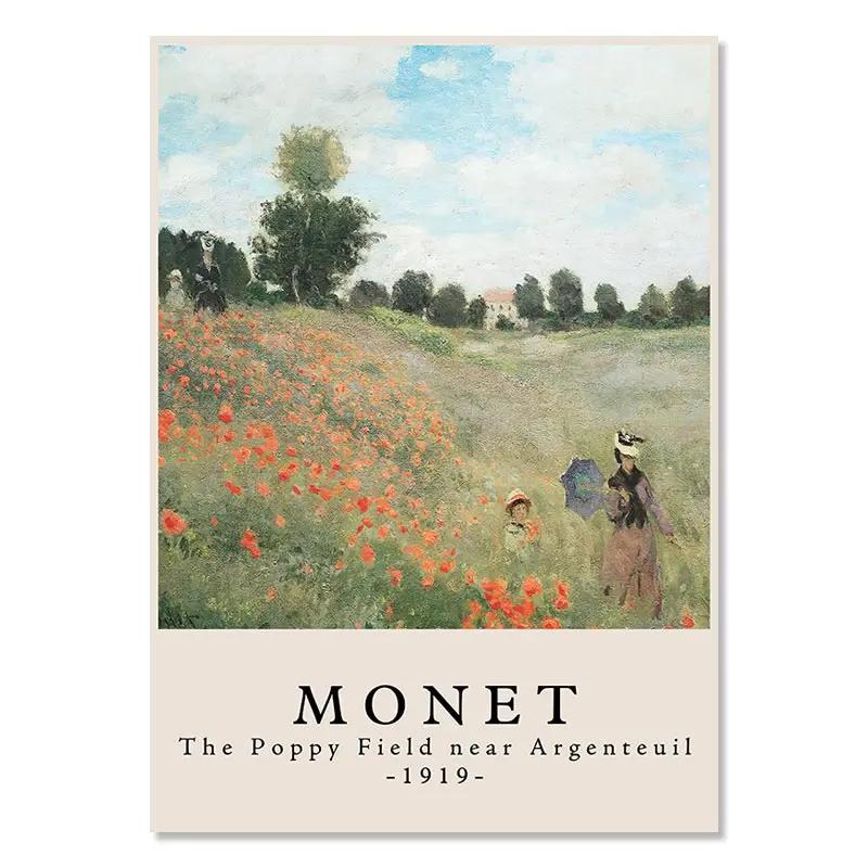 Аннотация Клод Моне Холст Плакат Сад Пейзаж Музей Картины Портретный Принт Настенная Картина для Гостиной Домашний Декор